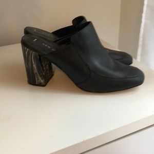 Faux Marble heel Mules